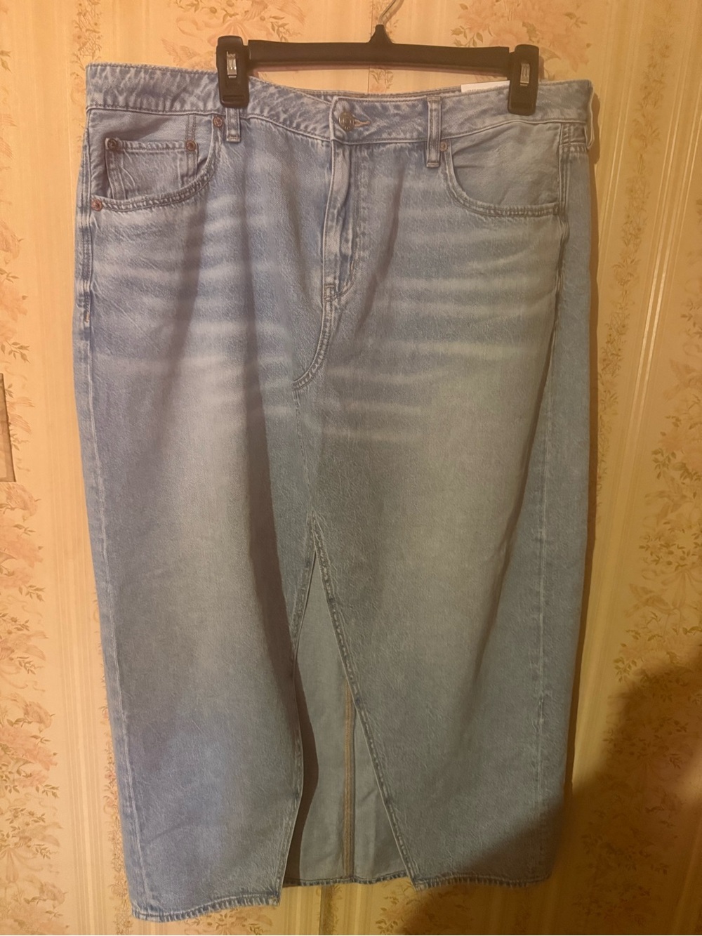 American Eagle Outfitters Light Blue Denim Maxi Skirt